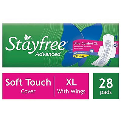 STAYFREE Sanitary Pads - Advanced Xl Soft Ultra-Thin, with Wings