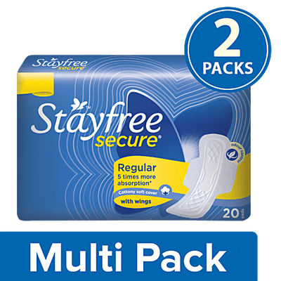 STAYFREE Sanitary Pads - Secure Cottony Soft With Wings