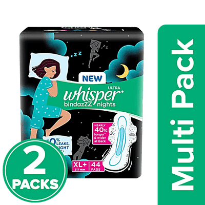Whisper Ultra Bindazzz Nights Sanitary Pads - XL