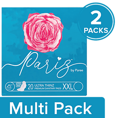 Paree Pariz Premium Ultra Thinz Combo Of Cottony Soft Sanitary Pads - XXL