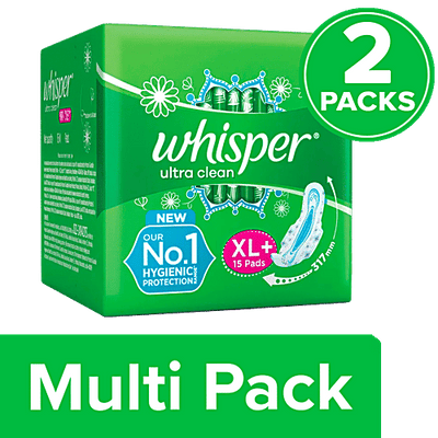 Whisper Sanitary Pads - XL Plus Wings, Ultra