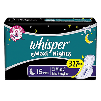 Whisper Maxi Nights Sanitary Pads - XL