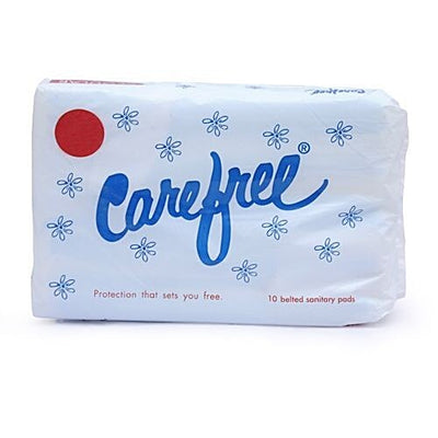 Carefree Sanitary Pads - Regular, Belted, Unique Moisture-Proof Shield