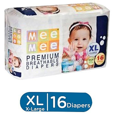 Mee Mee Premium Breathable Diapers - E-Large, 18-24 kg, Leak-Proof Technology, Wetness Indicator