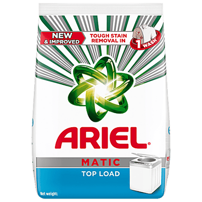 Ariel Matic Detergent Powder Top Load - Stain Removal In Washing Machine
