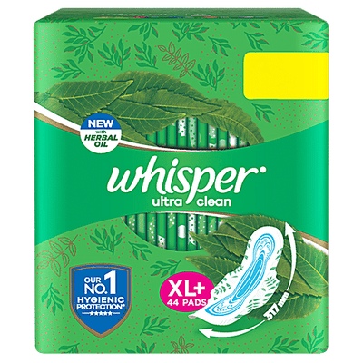 Whisper Sanitary Pads - Extra Large Plus, Clean, Ultra