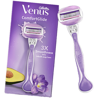 Gillette Venus Breeze Hair Removal Razor Blade/Refill - Gel Bar With Avocado Oils & Freecia Scent
