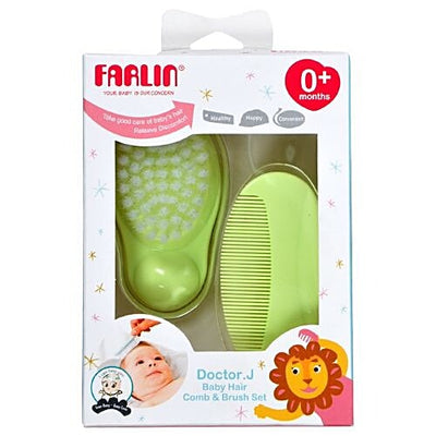 Farlin Baby Hair Comb & Brush Set - Green, Doctor J