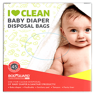 Bodyguard Baby Diapers and Sanitary Disposal Bag (45 Bags)
