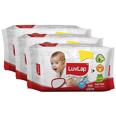 LuvLap Baby Wet Wipes - With Aloe Vera & Chamomile Extract, Paraben Free