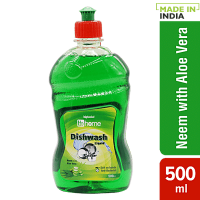 bb home Dishwash Liquid - Neem With Aloe Vera, 500 ml
