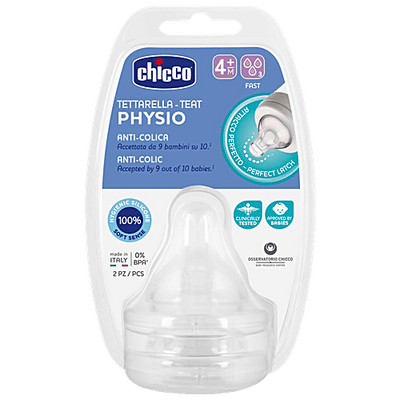 Chicco Baby Feeding Bottle Teat Fast Flow - 4m+