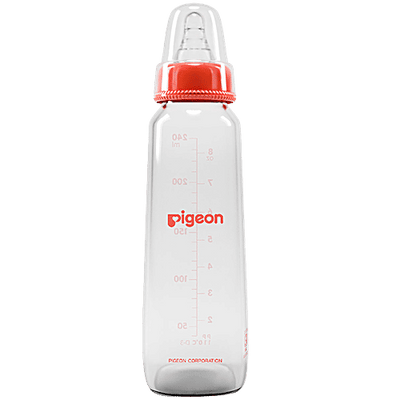 Pigeon Baby Glass Feeding Bottle - Red