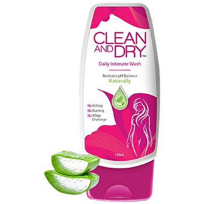 Clean & Dry Intimate Hygiene Wash - For Women, Cleanses, Nourishes & Protects