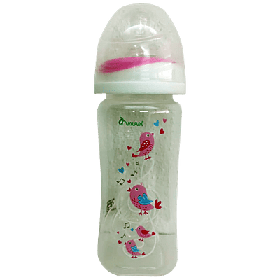 Vauva Wide Neck Sq Bottle - Assorted Colour, Blue/Pink