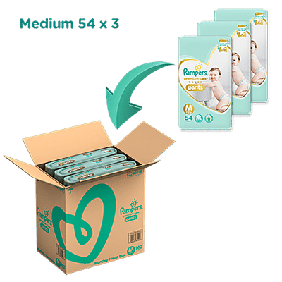 Pampers Premium Care Diaper Pants - Medium, 7-12 kg, Air Channels, Lotion with Aloe Vera