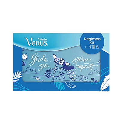 Gillette Venus Regimen Kit - 1 Razor + 2 Refills + 1 Satin Care Sensitive Skin Gel