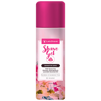 LetsShave Shave Gel For Women - Sensitive Skin, 0% Alcohol