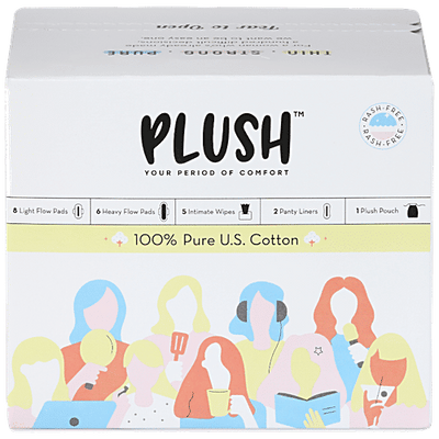 Plush Perfect 100% Pure US Cotton Ultra Thin Pads & Wipes