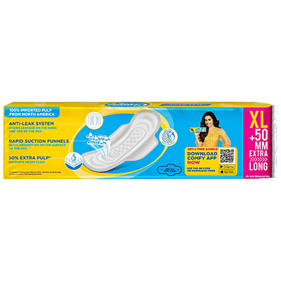 Comfy Snug Fit Sanitary Pads - XL Extra Long, 280 mm With Wings, Anti-Leak System