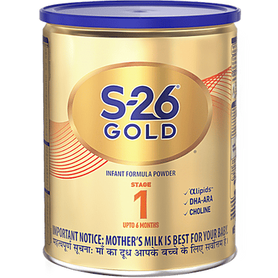 S-26 Gold Infant Formula Powder - Stage 1, Up to 6 Months, DHA, ARA & Choline
