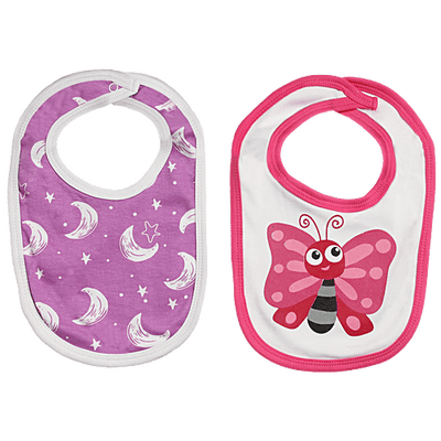 Morison Baby Dreams Bib - Butterfly & Moon Printed