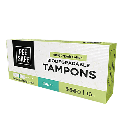 Pee Safe 100% Organic Cotton Biodegradable Tampons