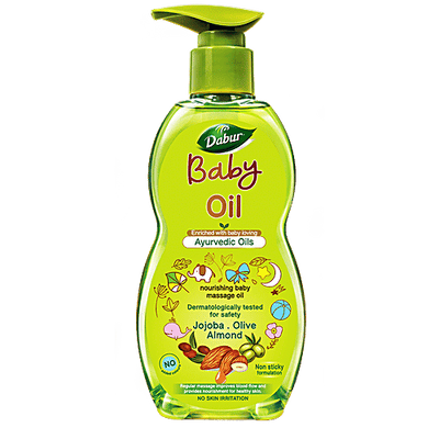 Dabur Baby Oil - Non - Sticky Massage Oil With No Harmful Chemicals