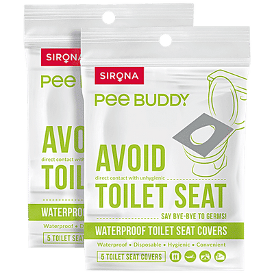 Peebuddy Waterproof Toilet Seat Cover - 5 Sheets (Pack of 2) | No Direct Contact with Unhygienic Seats | Easy To Dispose | Nature Friendly | Must Have For Women and Men