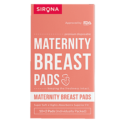 SIRONA Super Soft Premium Disposable Maternity Breast Pads (12 Pads)