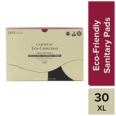 Carmesi Eco-Conscious Sanitary Pads For Rash-Free + Eco-Friendly Periods - XL
