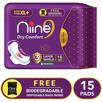 Niine Dry Comfort Ultra Thin Sanitary Pads - XL+
