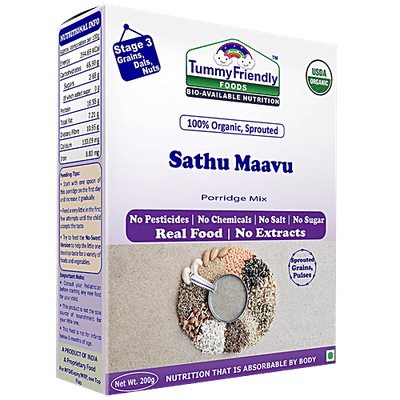 TummyFriendly Foods 100% Organic Sprouted Sathu Maavu Porridge Mix