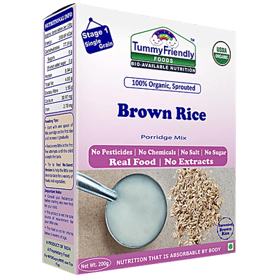 TummyFriendly Foods 100% Organic Sprouted Brown Rice Porridge Mix