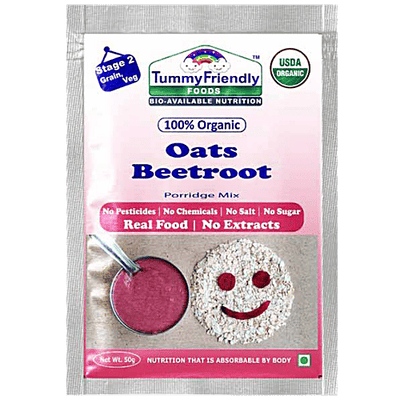 TummyFriendly Foods 100% Organic Oats, Beetroot Porridge Mix
