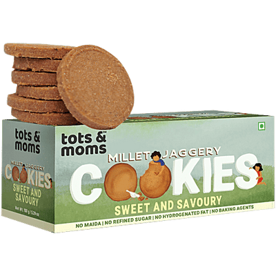 Tots and Moms Foods Millet & Jaggery Cookies - Sweet & Savoury