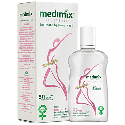 Medimix Ayurvedic Intimate Hygiene Wash - With Neem, Bisabolol, pH Balanced