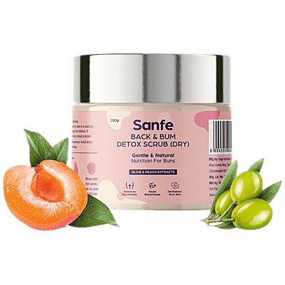 Sanfe Back & Bum Detox Scrub - Dry, Removes Blackheads, Moisturises,