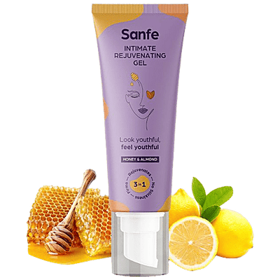 Sanfe 3 In 1 Intimate Rejuvenating Gel - With Honey & Almond, Softens Skin