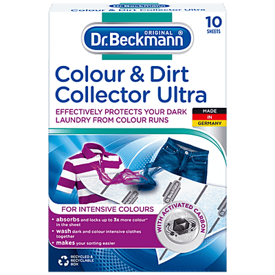 Dr. Beckmann Colour & Dirt Collector Ultra Sheets - Protects Dark Clothes From Colour Runs