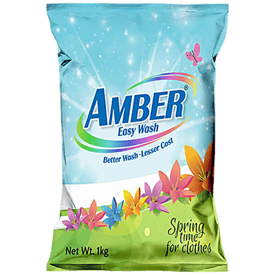 Amber Easy Wash Detergent Powder - With Advanced Technology, For Washing Clothes