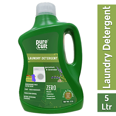 PureCult Laundry Detergent With Geranium & Lavender - Eco-Friendly, Refreshing Fragrance