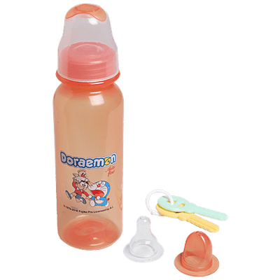 Auto flow Doraemon Super Star Feeding Bottle With Silicone Nipple - Bpa Free, Durable