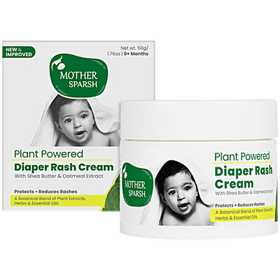 Mother Sparsh Baby Plant-Powered Diaper Rash Cream - Calendula Oil & Shea Butter, Soothes Skin