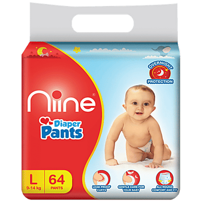 Niine Niine Baby Diapers - Mega Pack, Large