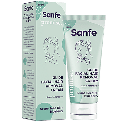 Sanfe Glide Facial Hair Removal Cream - Removes Facial Hair