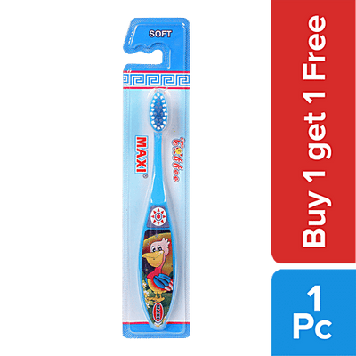 MAXI Toffee Junior Toothbrush - Soft Bristles, Helps Remove Stains, For Oral Hygiene