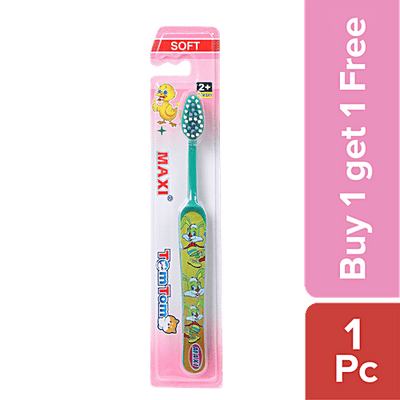 MAXI TomTom Junior Toothbrush - Soft Bristles, For Oral Hygiene