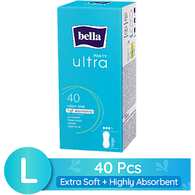 Bella Panty Liners - Ultra, Eliminates Odour, Highly Absorbent, Large