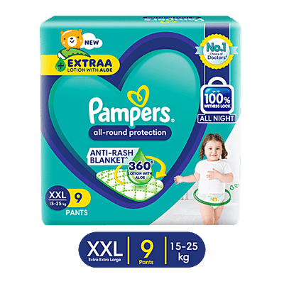 Pampers Diaper Pants - XXL, All Round Protection, Anti-rash Blanket, New & Improve